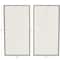 32" x 17" White Wood Geometric Home Wall Décor Set with Black Frame